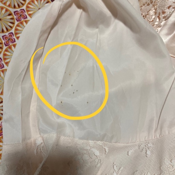 Vintage Barbara Chodos for Michael Marcella Peach Lace Drop Waist Dress | 80s - Picture 15 of 16